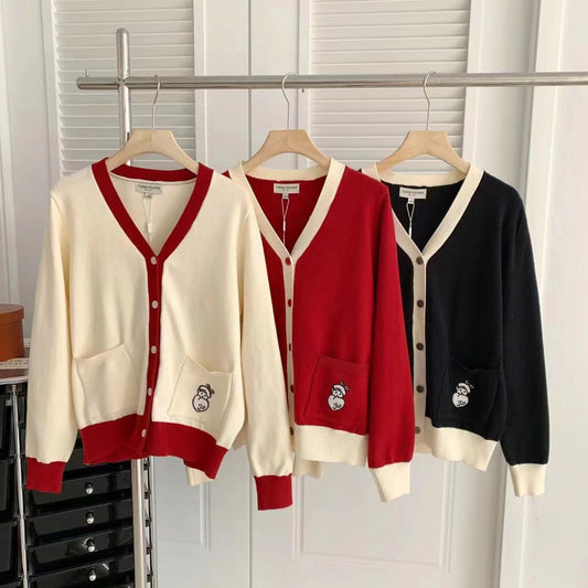 【outer】アウトポケットニットカーデ　M21400