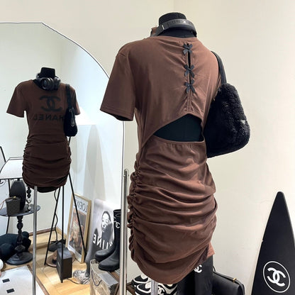 【Dress】2色展開タイトワンピース     W12525