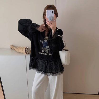 【Tops】予約通販！キャラクターレースTシャツ T01355