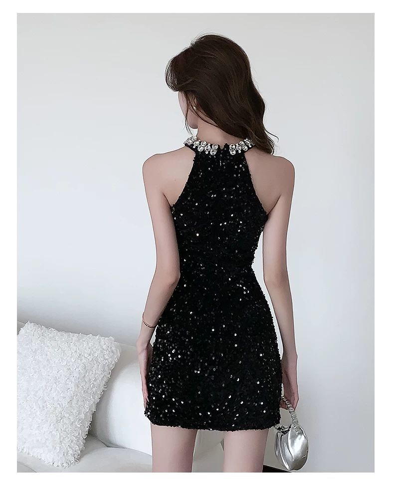 【Dress】キラキラホルターネックドレス T01451