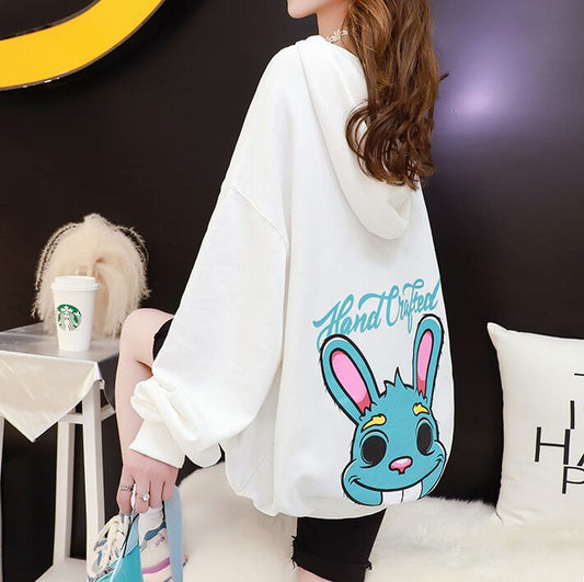 【tops】秋新作カートゥーンパーカーゆったり3色韓国系超人気