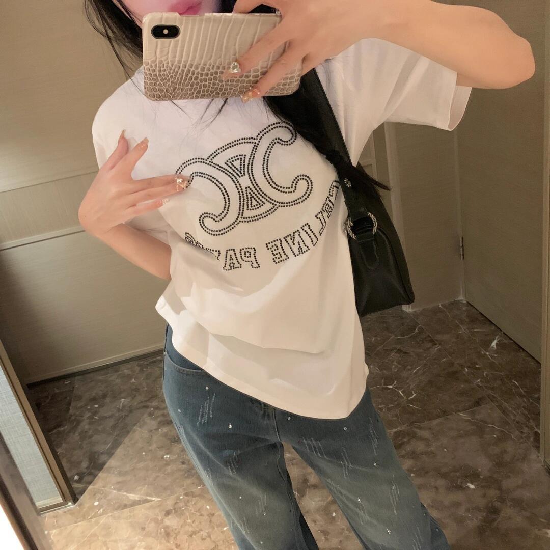【Tops】ホットダイヤモンドTシャツ T01628