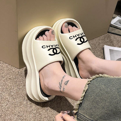 【Shoes】美脚厚底スリッパサンダル T01526